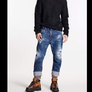 Dsquared2 Big Brother Distressed Blue Jeans